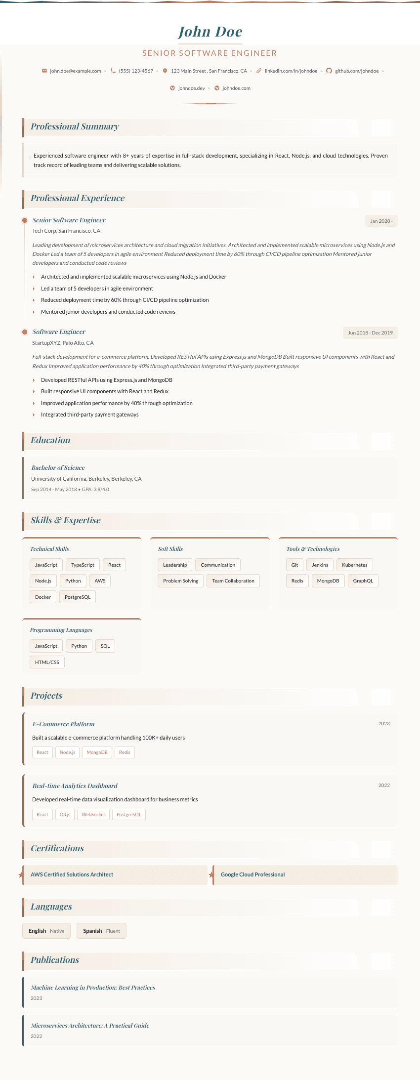 Brushstroke resume template - Artistic flair template with elegant typography and creative design elements - Perfect for standing out professionally. Premium professional resume template for ATS optimization.