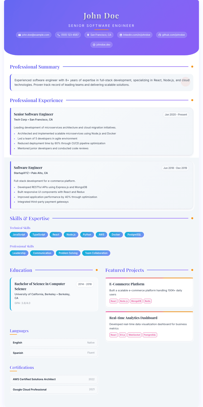 Creative Artistic resume template - Artistic design with visual elements. Premium professional resume template for ATS optimization.